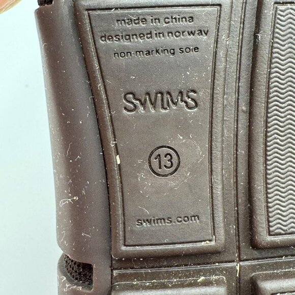 SWIMS Mens Braided Lace Loafers Brown Size 13 Rubber Mesh Slip-On - Picture 7 of 8